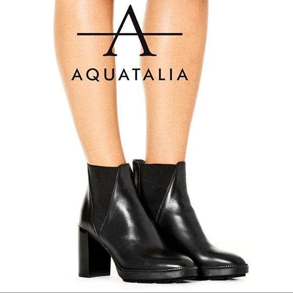 NWT AQUATALIA Ivana Waterproof Calf Leather Bootie - Picture 6 of 16